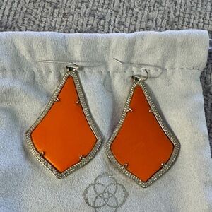Kendra Scott Orange and Silver Earrings
